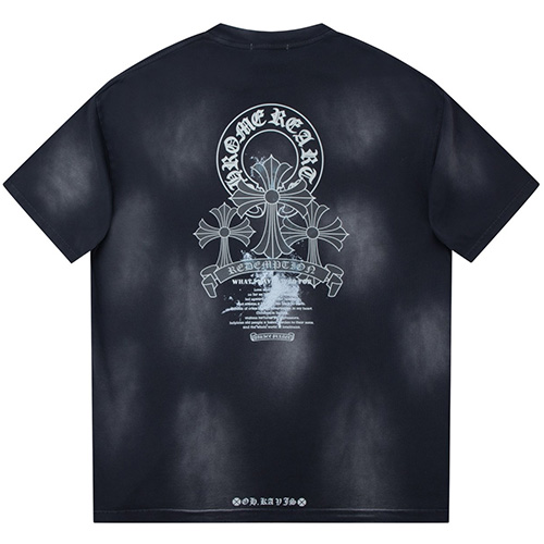 [홍콩명품.Chrome Hearts] 크롬하츠 25SS 로고 프린트 워싱 반팔 티셔츠 (블랙), BM21371, JU, 명품레플리카,미러급,온라인쇼핑몰사이트