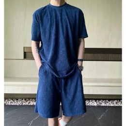 [홍콩명품.LOUIS VUITTON] 루이비통 25SS 로고 모노그램 울 반팔 티셔츠 + 쇼츠 반바지 상하의 세트 (블루), BM21419, JU, 명품레플리카,미러급,온라인쇼핑몰사이트