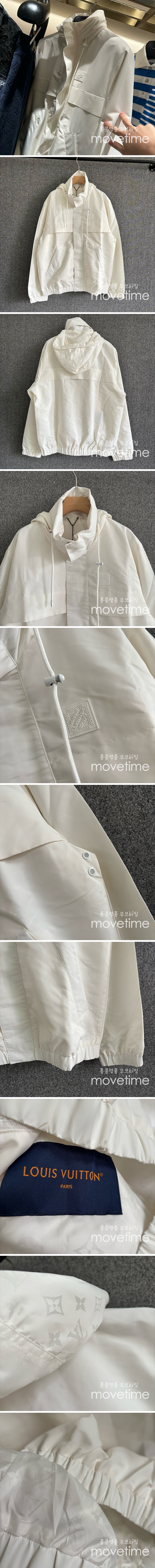 [홍콩명품.LOUIS VUITTON] 루이비통 25SS 로고 자수 후드 바람막이 자켓 (아이보리), BM21467, JU, 명품레플리카,미러급,온라인쇼핑몰사이트