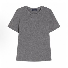 [홍콩명품.Max Mara] 막스마라 25SS 로고 자수 여성 반팔 티셔츠 (그레이), BM21500, JU, 명품레플리카,미러급,온라인쇼핑몰사이트