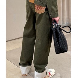 [홍콩명품.BOTTEGA VENETA] 보테가베네타 25SS 로고 오버핏 데님 팬츠 진 청바지 (카키), BM21534, JL, 명품레플리카,미러급,온라인쇼핑몰사이트