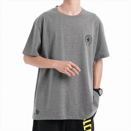 [홍콩명품.Chrome Hearts] 크롬하츠 25SS 로고 프린트 반팔 티셔츠 (그레이), BM21568, JU, 명품레플리카,미러급,온라인쇼핑몰사이트