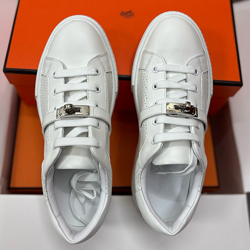 [홍콩명품.Hermes] 에르메스 25SS 로고 레더 가죽 스니커즈 운동화 (화이트), SE5319, H3, 명품스니커즈,운동화,구두,로퍼,하이탑,신발