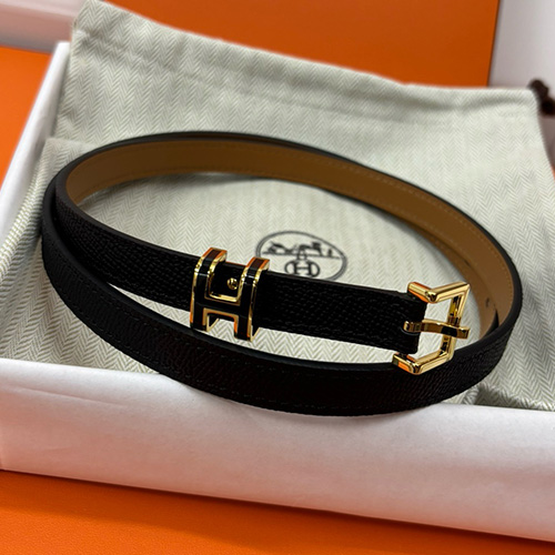 [홍콩명품.Hermes] 에르메스 25SS 로고 여성 레더 가죽 벨트 (블랙-금장), 1.3cm, BT1445, H3, 명품레플리카,인터넷쇼핑몰,남자명품,해외직구