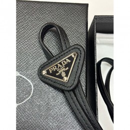 [홍콩명품,PRADA] 프라다 25SS 삼각로고 레더 가죽 넥타이 (블랙), ET3043, H3, 명품레플리카,인터넷쇼핑몰,남자명품,해외직구