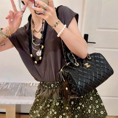 [홍콩명품.CHANEL] 샤넬 25SS 로고 Bodin Joyeux 레더 가죽 볼링백 핸드백 (블랙-금장), BGM4909, BDA, 홍콩명품가방,명품쇼핑몰,크로스백,핸드백,구매대행