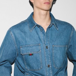 [홍콩명품.Gucci] 구찌 25SS 로고 빈티지 데님 남방 셔츠, BM21593, JU, 명품레플리카,미러급,온라인쇼핑몰사이트