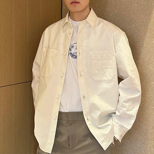 [홍콩명품,Christian Dior] 디올 25SS 로고 다이아몬드 남방 셔츠 (아이보리), BM21599, JU, 명품레플리카,미러급,온라인쇼핑몰사이트