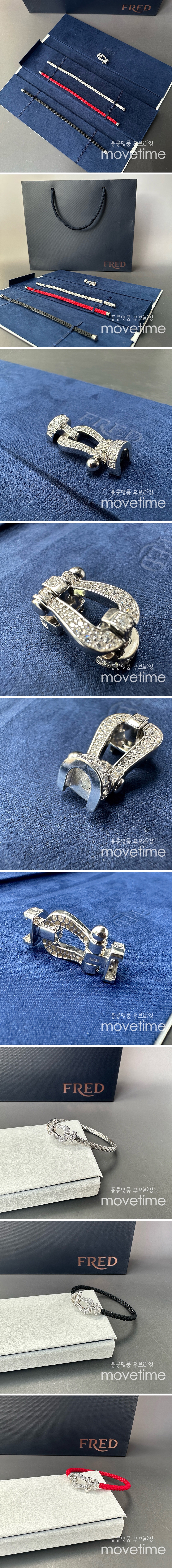 [홍콩명품.FRED] 프레드 25SS 로고 925실버 팔찌 (3스트랩), ET3058, BUBU, 홍콩명품의류,구매대행,온라인명품