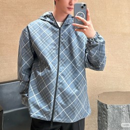 [가격문의][홍콩명품.Burberry] 버버리 25SS 로고 체크패턴 리버서블 후드 바람막이 자켓 (블루-블랙), BM21667, KK, 홍콩명품가방,명품쇼핑몰,크로스백,핸드백,구매대행