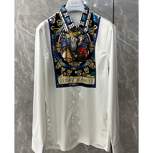 [가격문의][홍콩명품.D&G] 돌체앤가바나 25SS 로고 패턴 남방 셔츠 (화이트), BM21736, SAM, 레플리카의류,미러급사이트
