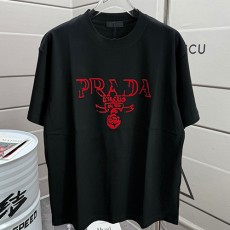 [가격문의][홍콩명품,PRADA] 프라다 25SS 로고 프린트 반팔 티셔츠 (2컬러), BM21761, G5, 레플리카의류,미러급사이트