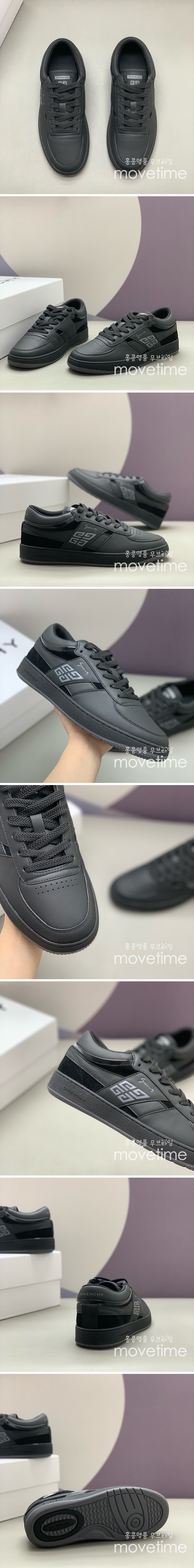 [홍콩명품.GIVENCHY] 지방시 25SS 로고 레더 가죽 스니커즈 운동화 (블랙), SE5348, PMD, 명품스니커즈,운동화,구두,로퍼,하이탑,신발