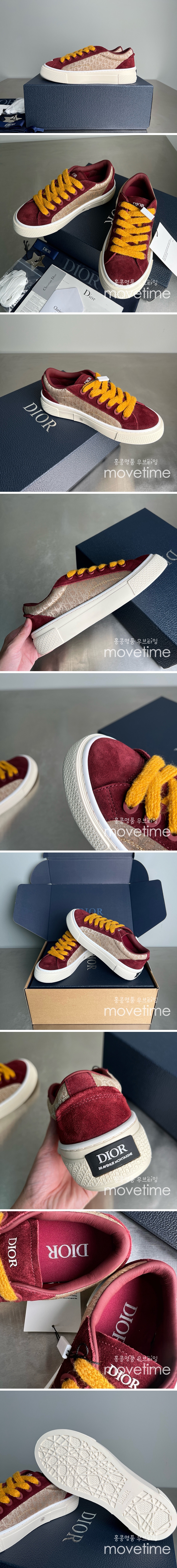 [홍콩명품,Christian Dior] 디올 25SS 로고 오블리크 레더 가죽 스니커즈 운동화 (레드), SE5374, ALW, 명품스니커즈,운동화,구두,로퍼,하이탑,신발