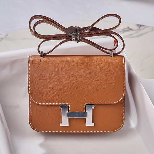 [홍콩명품.Hermes] 에르메스 25SS 로고 콘스탄스 19 백 앱송 토트백 크로스백 (브라운-은장), BGM5062, BDA, 홍콩명품가방,명품쇼핑몰,크로스백,핸드백,구매대행