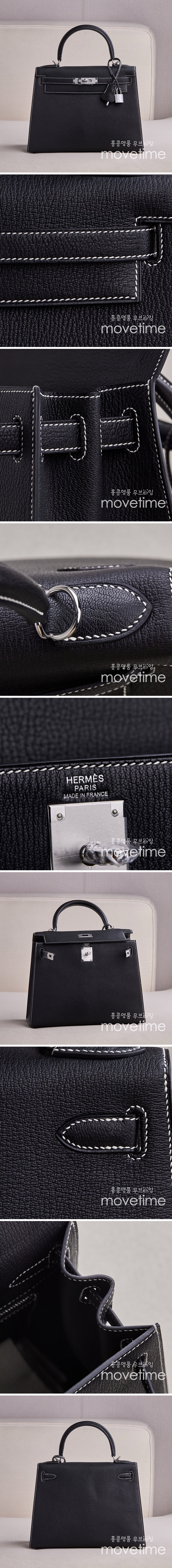 [홍콩명품.Hermes] 에르메스 25SS 로고 Kelly 28 램스킨 토트백 핸드백 (블랙-은장), BGM5065, BDA, 홍콩명품가방,명품쇼핑몰,크로스백,핸드백,구매대행