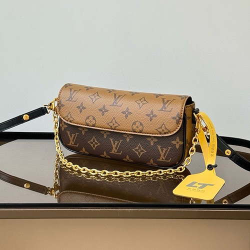 [홍콩명품.LOUIS VUITTON] 루이비통 25SS 로고 모노그램 리버스 캔버스 월릿 온 체인 아이비 M26587, BGM5076, BDA, 홍콩명품가방,명품쇼핑몰,크로스백,핸드백,구매대행
