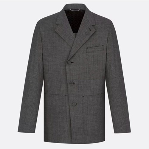 [홍콩명품,Christian Dior] 디올 25SS 로고 마크 정장 수트 자켓 (그레이), BM21863, KB, 레플리카의류,미러급사이트