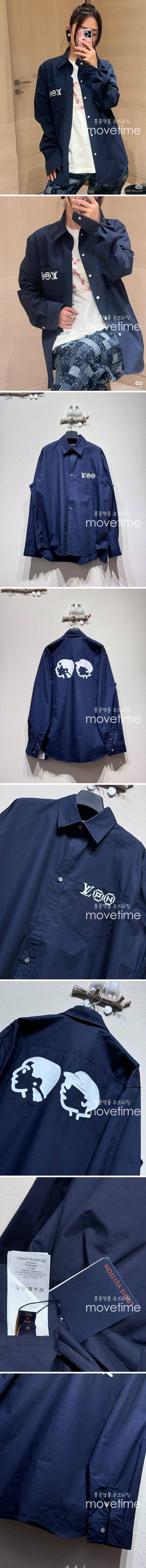 [홍콩명품.LOUIS VUITTON] 루이비통 25SS 로고 그래픽 남방 셔츠 (네이비), BM21868, KB, 레플리카의류,미러급사이트