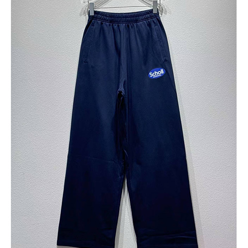 [홍콩명품.BALENCIAGA] 발렌시아가 25SS 로고 자수 오버핏 조거 팬츠 바지 (네이비), BM21883, KB, 레플리카의류,미러급사이트