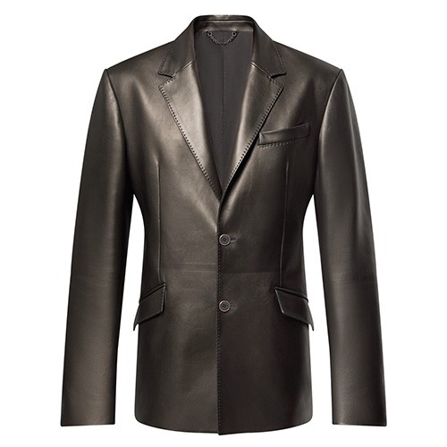[홍콩명품.LOUIS VUITTON] 루이비통 25SS 로고 레더 가죽 정장 자켓 (브라운), BM21939, TOM, 레플리카의류,미러급사이트