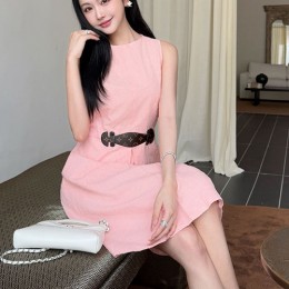 [홍콩명품.LOUIS VUITTON] 루이비통 25SS 로고 여성 모노그램 슬리브리스 원피스 (핑크), BM21950, MC, 레플리카의류,미러급사이트