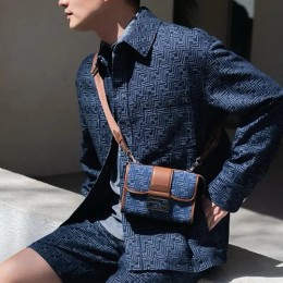 [가격문의][홍콩명품,FENDI] 펜디 25SS 로고 FF패턴 데님 카라 셔츠 자켓, BM22013, KB, 레플리카의류,미러급사이트