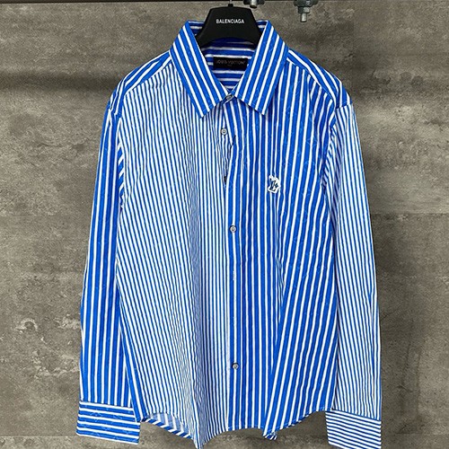 [홍콩명품.LOUIS VUITTON] 루이비통 25SS 로고 스트라이프 남방 셔츠 (블루), BM22037, KK, 레플리카의류,미러급사이트