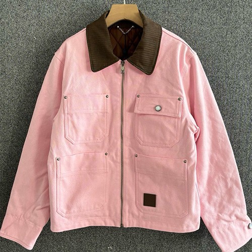 [홍콩명품.LOUIS VUITTON] 루이비통 25SS 로고 NIGO 콜라보 데님 자켓 (핑크), BM22114, JU, 레플리카의류,미러급사이트