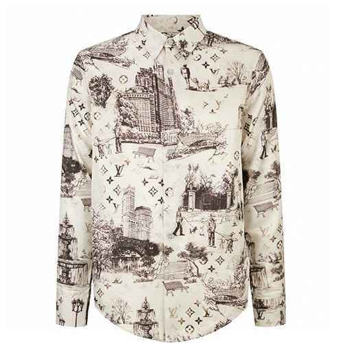 [홍콩명품.LOUIS VUITTON] 루이비통 25SS 로고 패턴 남방 셔츠 (아이보리), BM22141, JL, 레플리카의류,미러급사이트