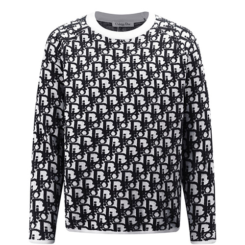 [홍콩명품,Christian Dior] 디올 25SS 로고 오블리크 캐시미어 니트 스웨터 (화이트), BM22255, S1F, 레플리카의류,미러급사이트