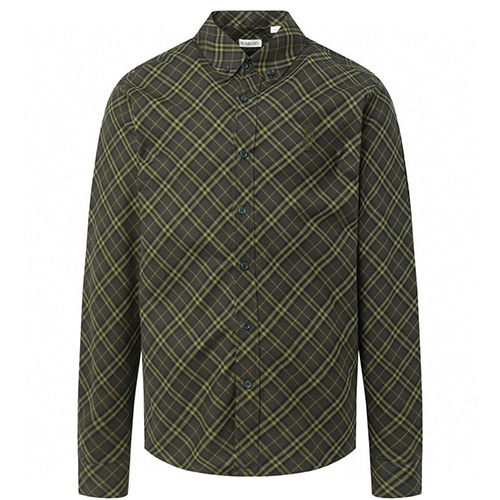 [홍콩명품.Burberry] 버버리 25SS 로고 체크패턴 울 남방 셔츠 (카키), BM22260, S1F, 레플리카의류,미러급사이트