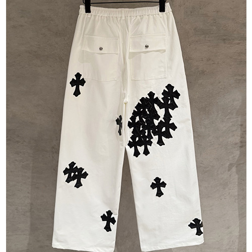 [홍콩명품.Chrome Hearts] 크롬하츠 25SS 로고 크로스 장식 오버핏 팬츠 바지 (2컬러), BM22314, KK, 레플리카의류,미러급사이트