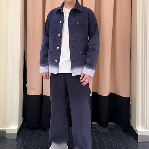 [홍콩명품.Gucci] 구찌 25SS 로고 GG수프림 데님 자켓 + 오버핏 데님 팬츠 바지 상하의 세트, BM22318, KK, 레플리카의류,미러급사이트