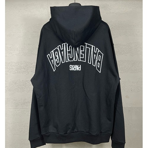[홍콩명품.BALENCIAGA] 발렌시아가 25SS 로고 자수 후드 집업 자켓 (블랙), BM22354, KK, 레플리카의류,미러급사이트