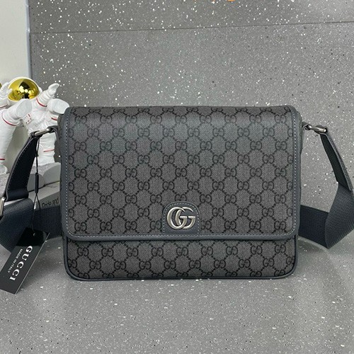 [홍콩명품.Gucci] 구찌 25SS 로고 GG수프림 레더 가죽 크로스백 (그레이), BGM5144, 홍콩명품가방,명품쇼핑몰,크로스백,핸드백,구매대행