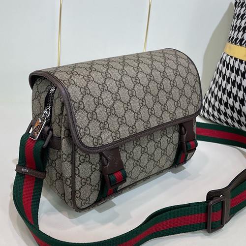 [홍콩명품.Gucci] 구찌 25SS 로고 GG수프림 레더 가죽 크로스백 (베이지), BGM5145, 홍콩명품가방,명품쇼핑몰,크로스백,핸드백,구매대행