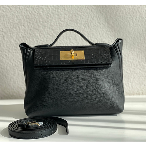 [홍콩명품.Hermes] 에르메스 25SS 로고 Mini 24 Kelly Touch 핸드백 (블랙-금장), BGM5200, 홍콩명품가방,명품쇼핑몰,크로스백,핸드백,구매대행