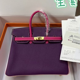 [홍콩명품.Hermes] 에르메스 25SS 로고 Birkin 25 토트백 핸드백 (퍼플-금장), BGM5215, 홍콩명품가방,명품쇼핑몰,크로스백,핸드백,구매대행