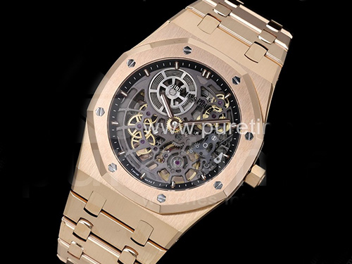 [홍콩명품시계.AUDEMARS PIGUET] 오데마피게 로얄오크 16204 로즈골드 스켈레톤 다이얼