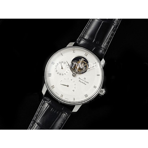 [홍콩명품시계. BLANCPAIN] 블랑팡 빌레레 파워리저브 투어빌론 화이트 다이얼