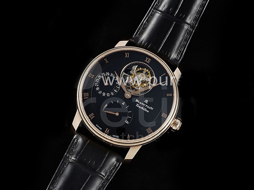 [홍콩명품시계. BLANCPAIN] 블랑팡 빌레레 파워리저브 로즈골드 투어빌론 블랙 다이얼