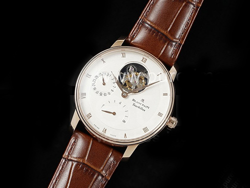 [홍콩명품시계. BLANCPAIN] 블랑팡 빌레레 파워리저브 로즈골드 투어빌론 화이트 다이얼