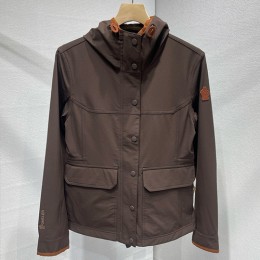 [홍콩명품.MONCLER] 몽클레어 25SS 로고 여성 GRENOBLE 후드 바람막이 자켓 (브라운), BM22478, JL, 레플리카의류,미러급사이트