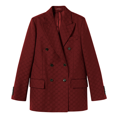 [홍콩명품.Gucci] 구찌 25SS 로고 여성 GG수프림 정장 코트 자켓 (레드), BM22492, MC, 레플리카의류,미러급사이트