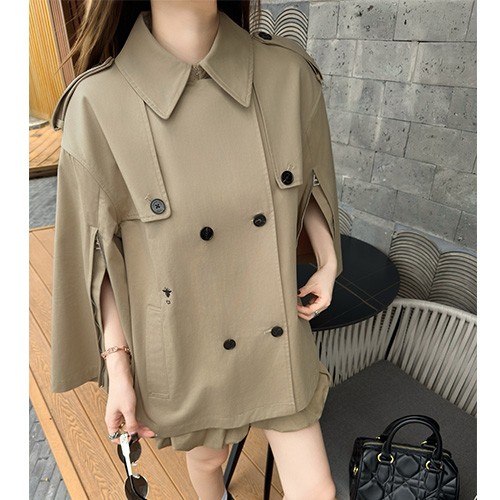 [홍콩명품,Christian Dior] 디올 25SS 로고 여성 카라 코트 자켓 (베이지), BM22508, MC, 레플리카의류,미러급사이트