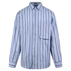 [홍콩명품,Christian Dior] 디올 25SS 로고 자수 스트라이프 남방 셔츠 (스카이블루), BM22583, TOP, 레플리카의류,미러급사이트