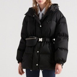 [홍콩명품,PRADA] 프라다 25SS 삼각로고 여성 덕다운 패딩 코트 자켓 (블랙), BM22613, KSM, 레플리카의류,미러급사이트