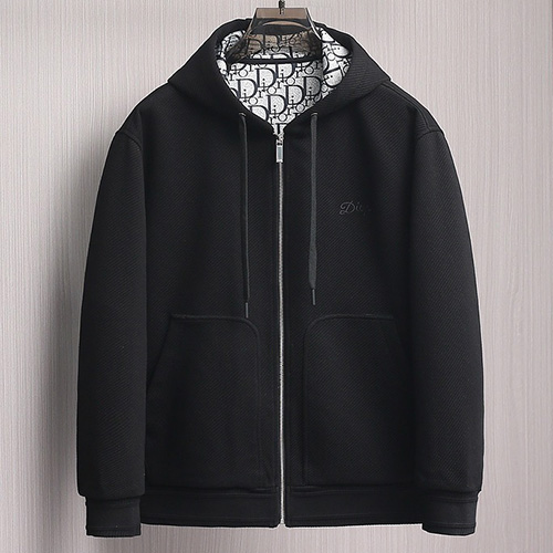 [홍콩명품,Christian Dior] 디올 25SS 로고 패턴 후드 집업 자켓 (블랙), BM22636, KSM, 레플리카의류,미러급사이트