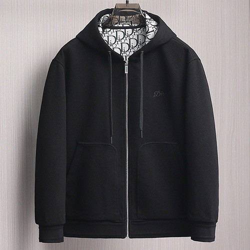 [홍콩명품,Christian Dior] 디올 25SS 로고 패턴 후드 집업 자켓 (블랙), BM22636, KSM, 레플리카의류,미러급사이트